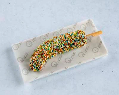 Frozen Banana with Rainbow Sprinkles